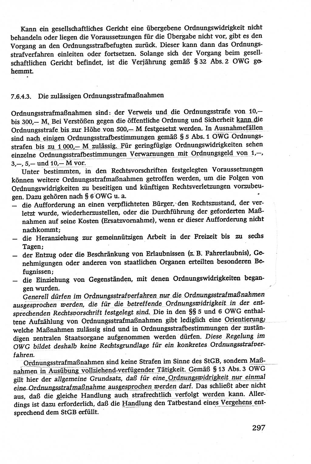 Verwaltungsrecht [Deutsche Demokratische Republik (DDR)], Lehrbuch 1979, Seite 297 (Verw.-R. DDR Lb. 1979, S. 297)