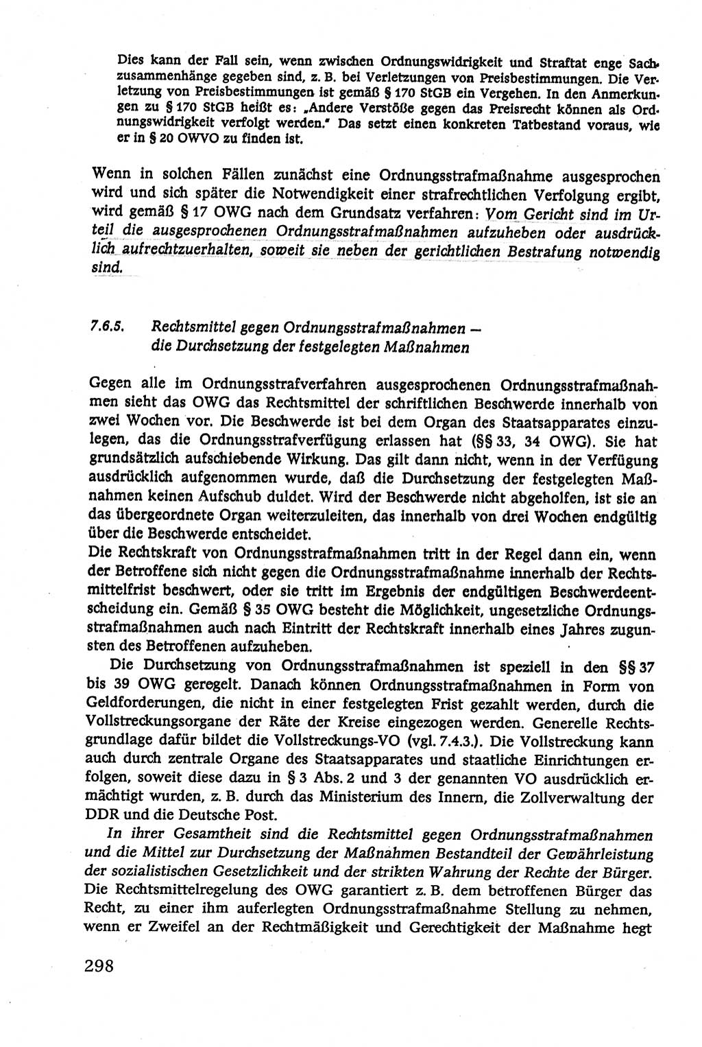 Verwaltungsrecht [Deutsche Demokratische Republik (DDR)], Lehrbuch 1979, Seite 298 (Verw.-R. DDR Lb. 1979, S. 298)