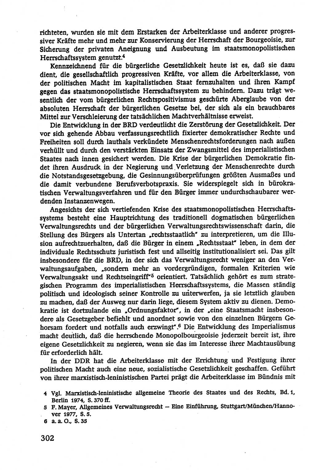 Verwaltungsrecht [Deutsche Demokratische Republik (DDR)], Lehrbuch 1979, Seite 302 (Verw.-R. DDR Lb. 1979, S. 302)