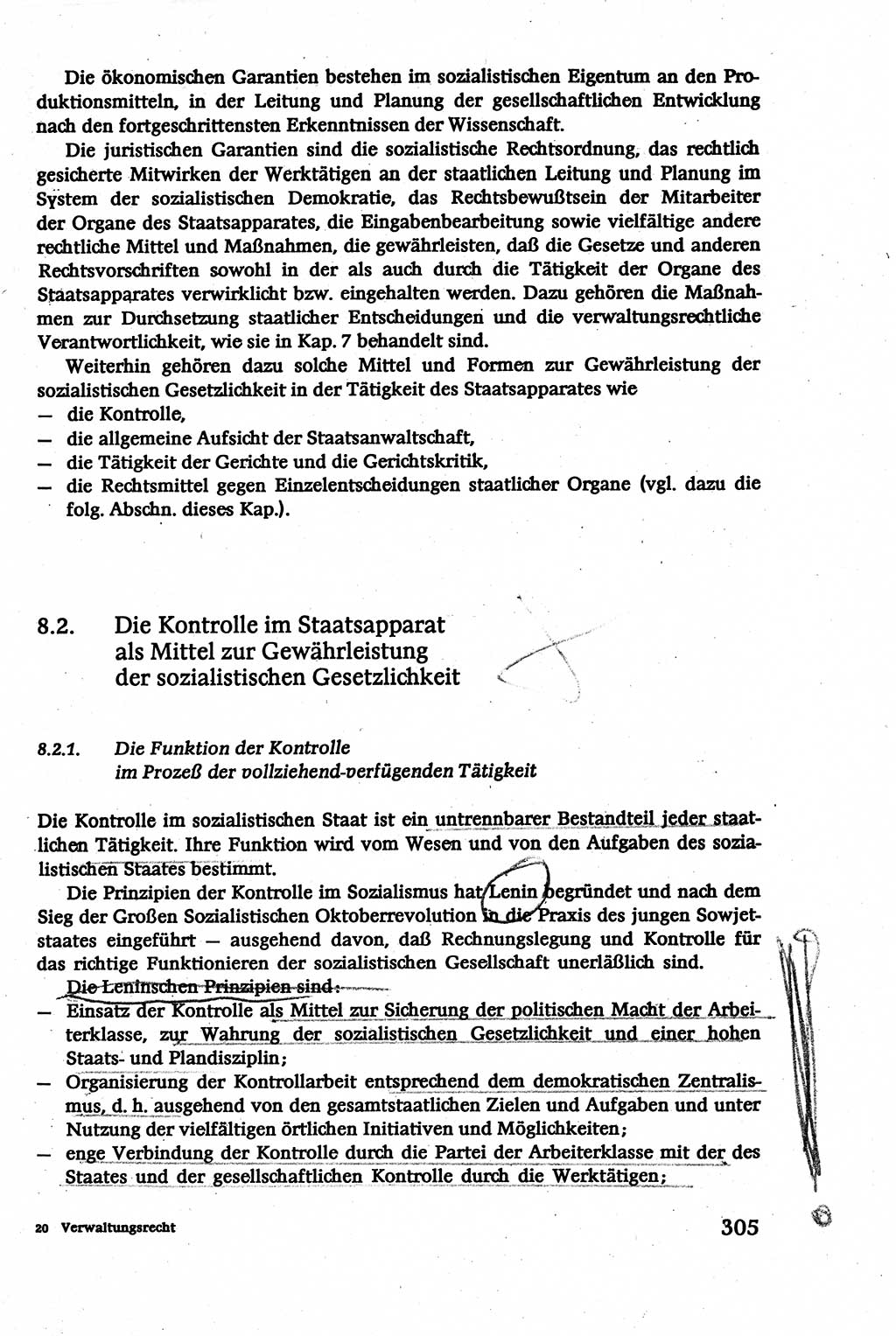 Verwaltungsrecht [Deutsche Demokratische Republik (DDR)], Lehrbuch 1979, Seite 305 (Verw.-R. DDR Lb. 1979, S. 305)