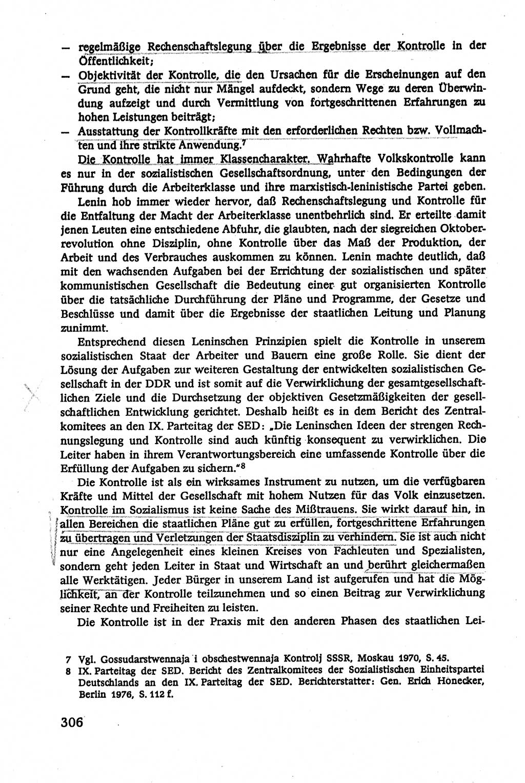 Verwaltungsrecht [Deutsche Demokratische Republik (DDR)], Lehrbuch 1979, Seite 306 (Verw.-R. DDR Lb. 1979, S. 306)
