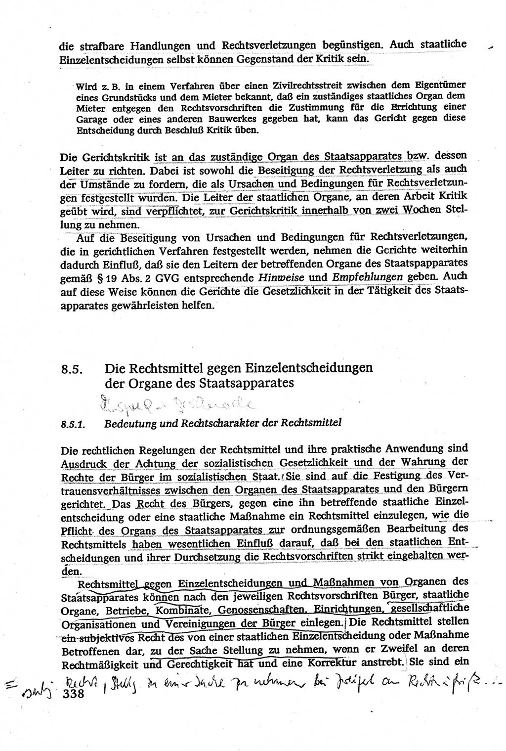 Verwaltungsrecht [Deutsche Demokratische Republik (DDR)], Lehrbuch 1979, Seite 338 (Verw.-R. DDR Lb. 1979, S. 338)