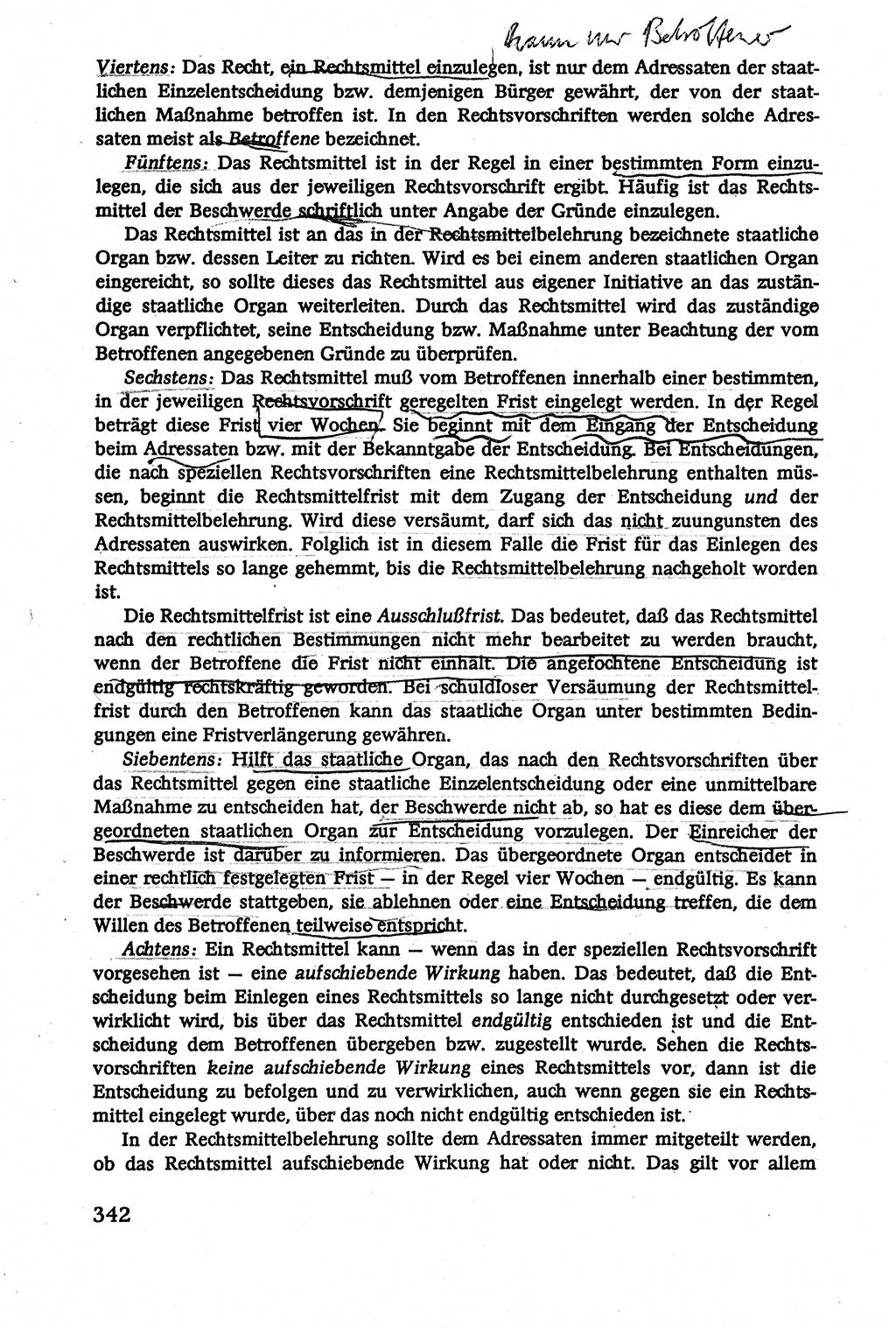 Verwaltungsrecht [Deutsche Demokratische Republik (DDR)], Lehrbuch 1979, Seite 342 (Verw.-R. DDR Lb. 1979, S. 342)