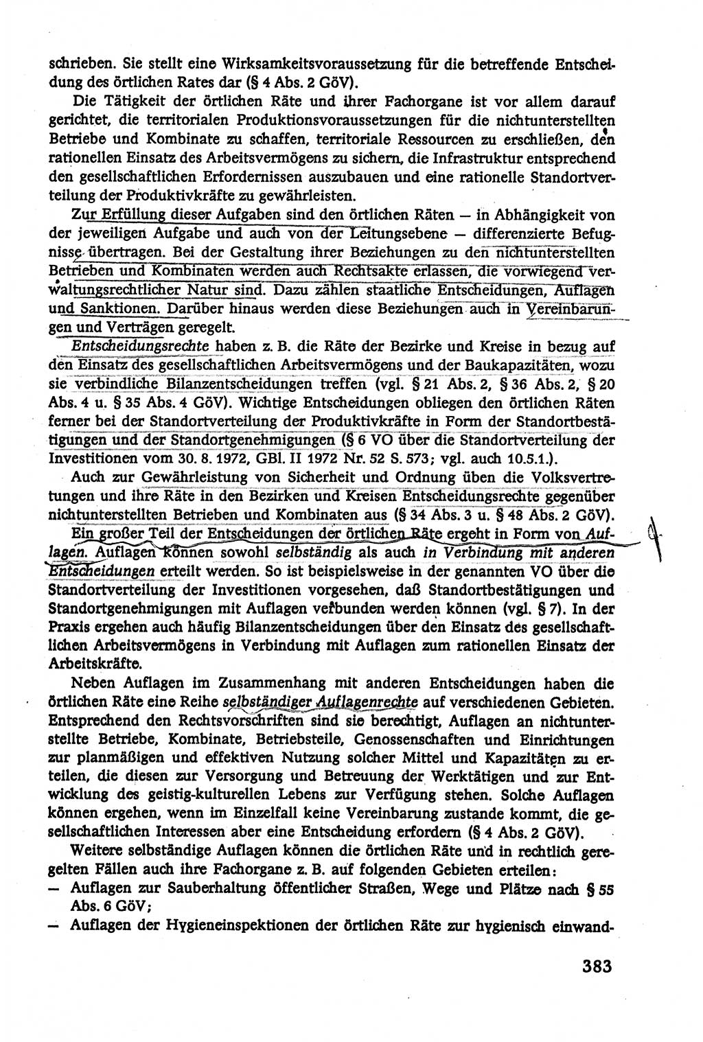 Verwaltungsrecht [Deutsche Demokratische Republik (DDR)], Lehrbuch 1979, Seite 383 (Verw.-R. DDR Lb. 1979, S. 383)