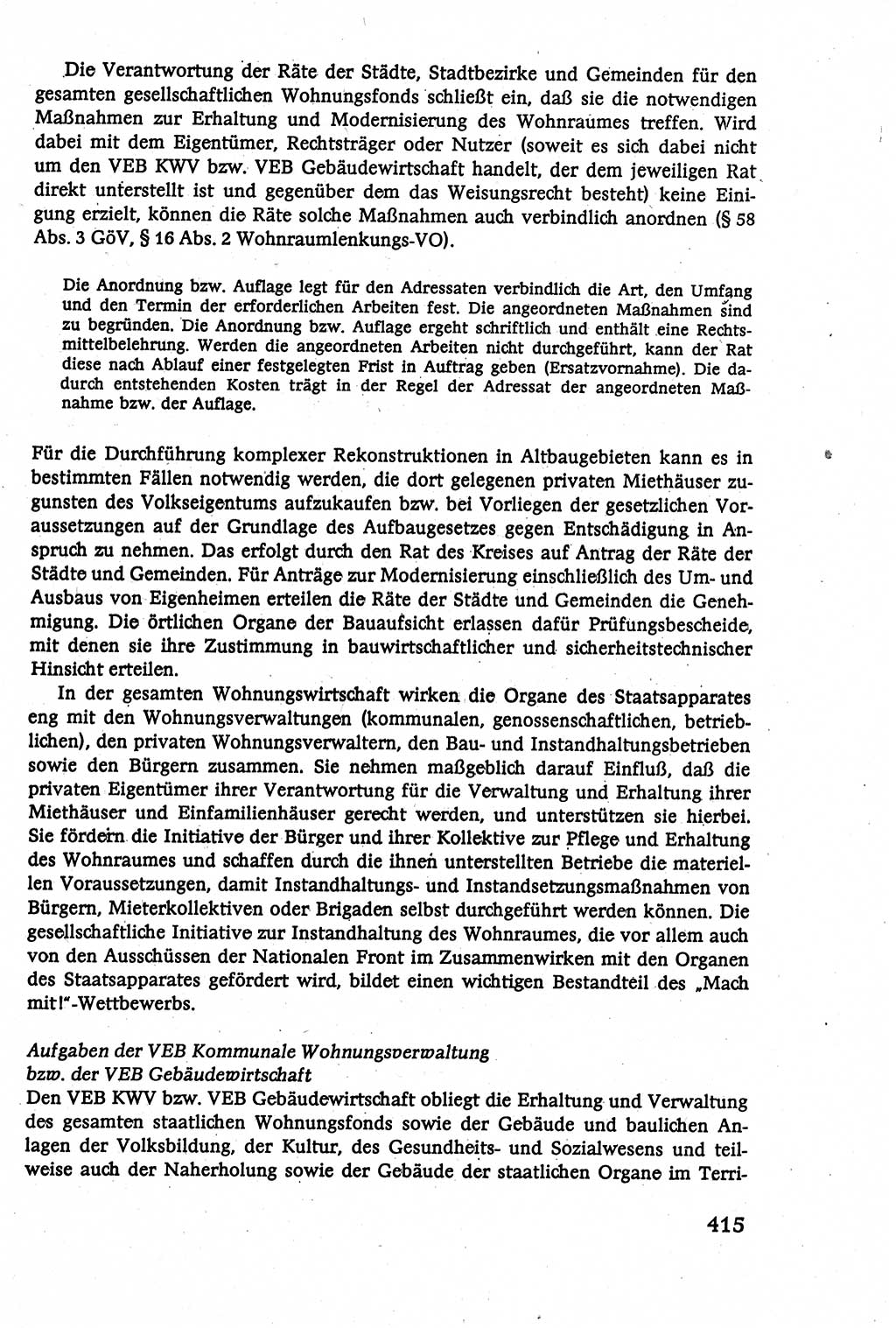 Verwaltungsrecht [Deutsche Demokratische Republik (DDR)], Lehrbuch 1979, Seite 415 (Verw.-R. DDR Lb. 1979, S. 415)
