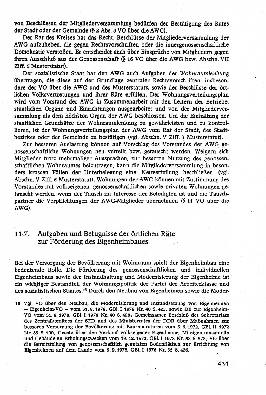 Verwaltungsrecht [Deutsche Demokratische Republik (DDR)], Lehrbuch 1979, Seite 431 (Verw.-R. DDR Lb. 1979, S. 431)