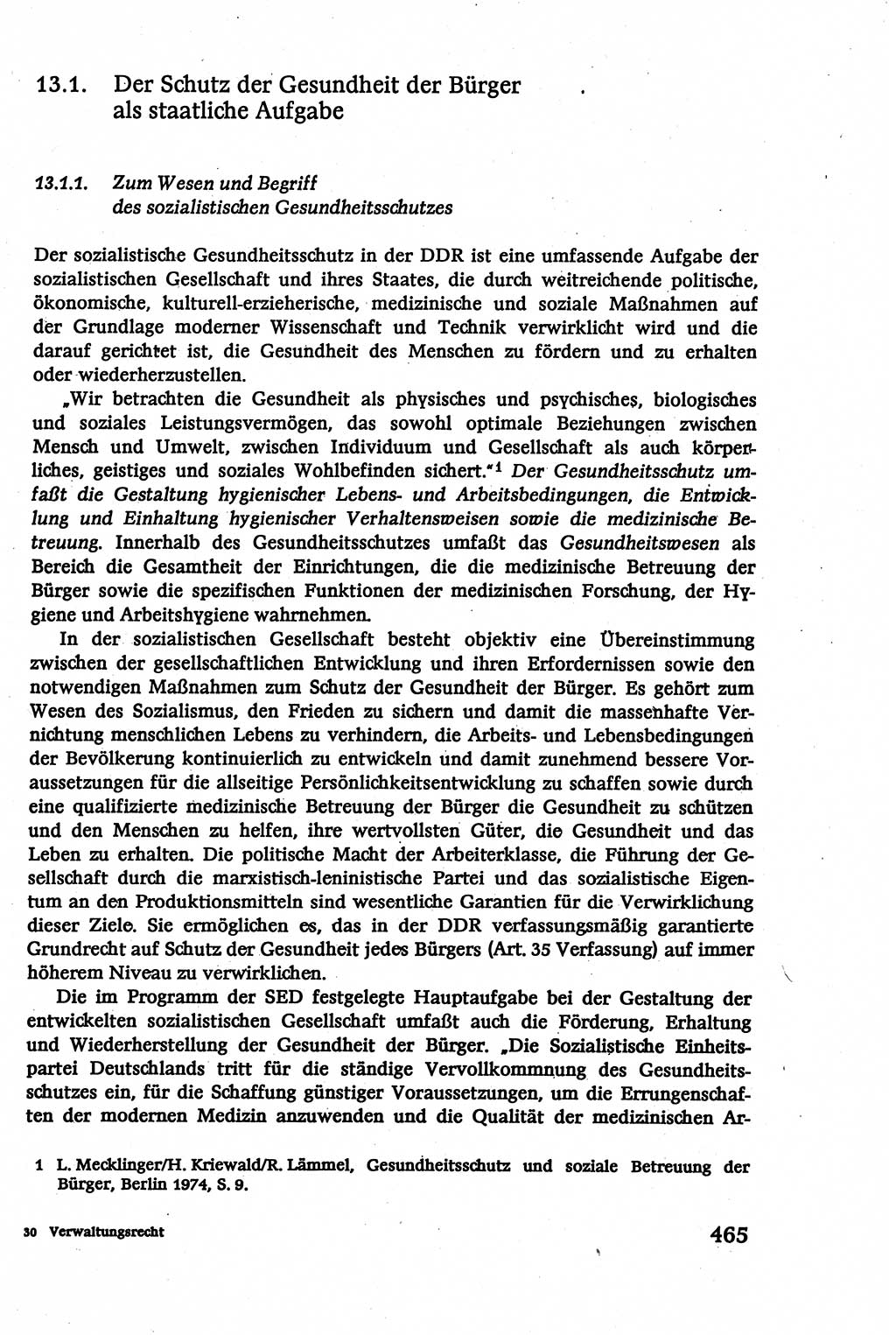 Verwaltungsrecht [Deutsche Demokratische Republik (DDR)], Lehrbuch 1979, Seite 465 (Verw.-R. DDR Lb. 1979, S. 465)