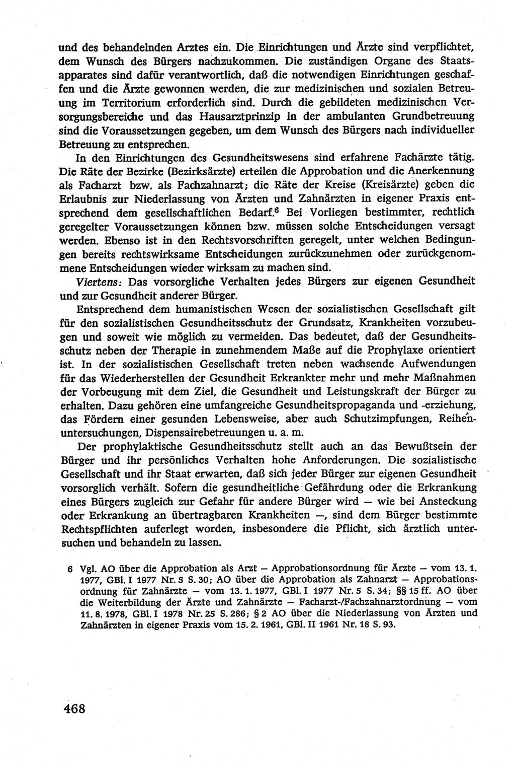 Verwaltungsrecht [Deutsche Demokratische Republik (DDR)], Lehrbuch 1979, Seite 468 (Verw.-R. DDR Lb. 1979, S. 468)