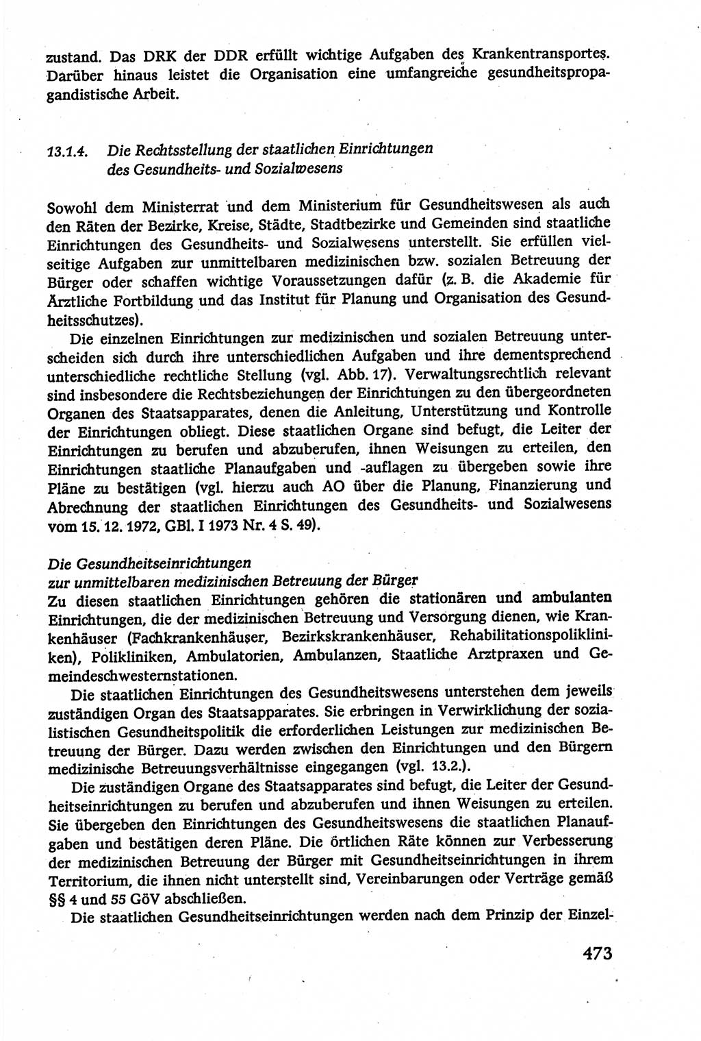 Verwaltungsrecht [Deutsche Demokratische Republik (DDR)], Lehrbuch 1979, Seite 473 (Verw.-R. DDR Lb. 1979, S. 473)