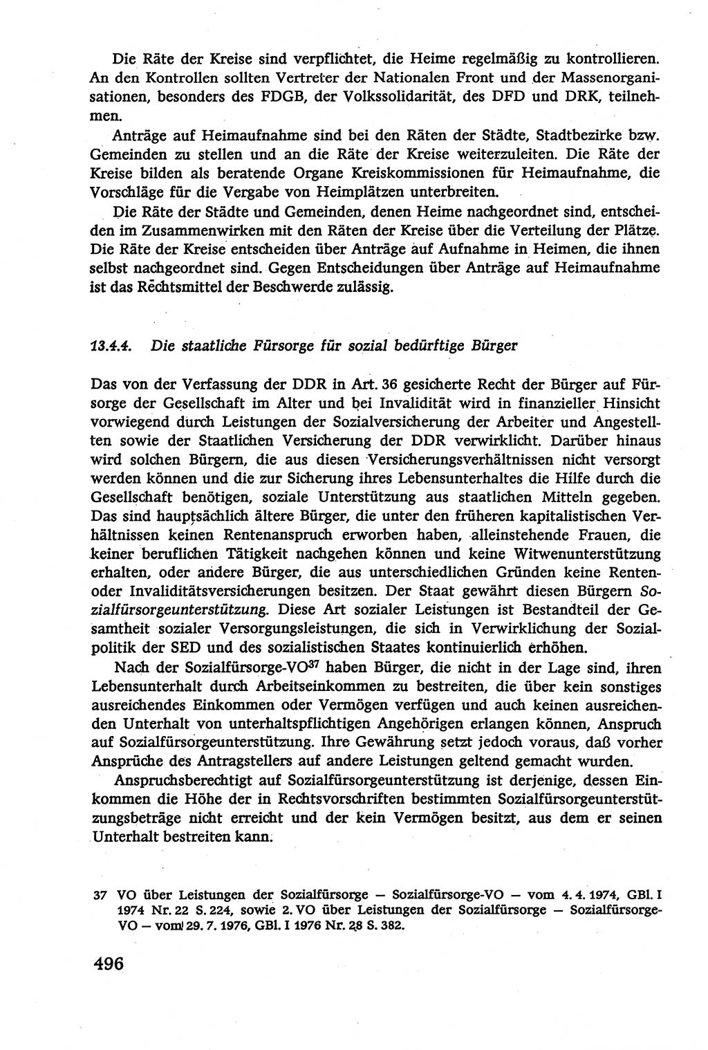 Verwaltungsrecht [Deutsche Demokratische Republik (DDR)], Lehrbuch 1979, Seite 496 (Verw.-R. DDR Lb. 1979, S. 496)