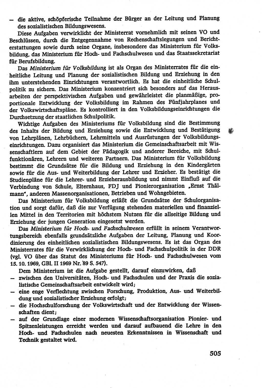 Verwaltungsrecht [Deutsche Demokratische Republik (DDR)], Lehrbuch 1979, Seite 505 (Verw.-R. DDR Lb. 1979, S. 505)