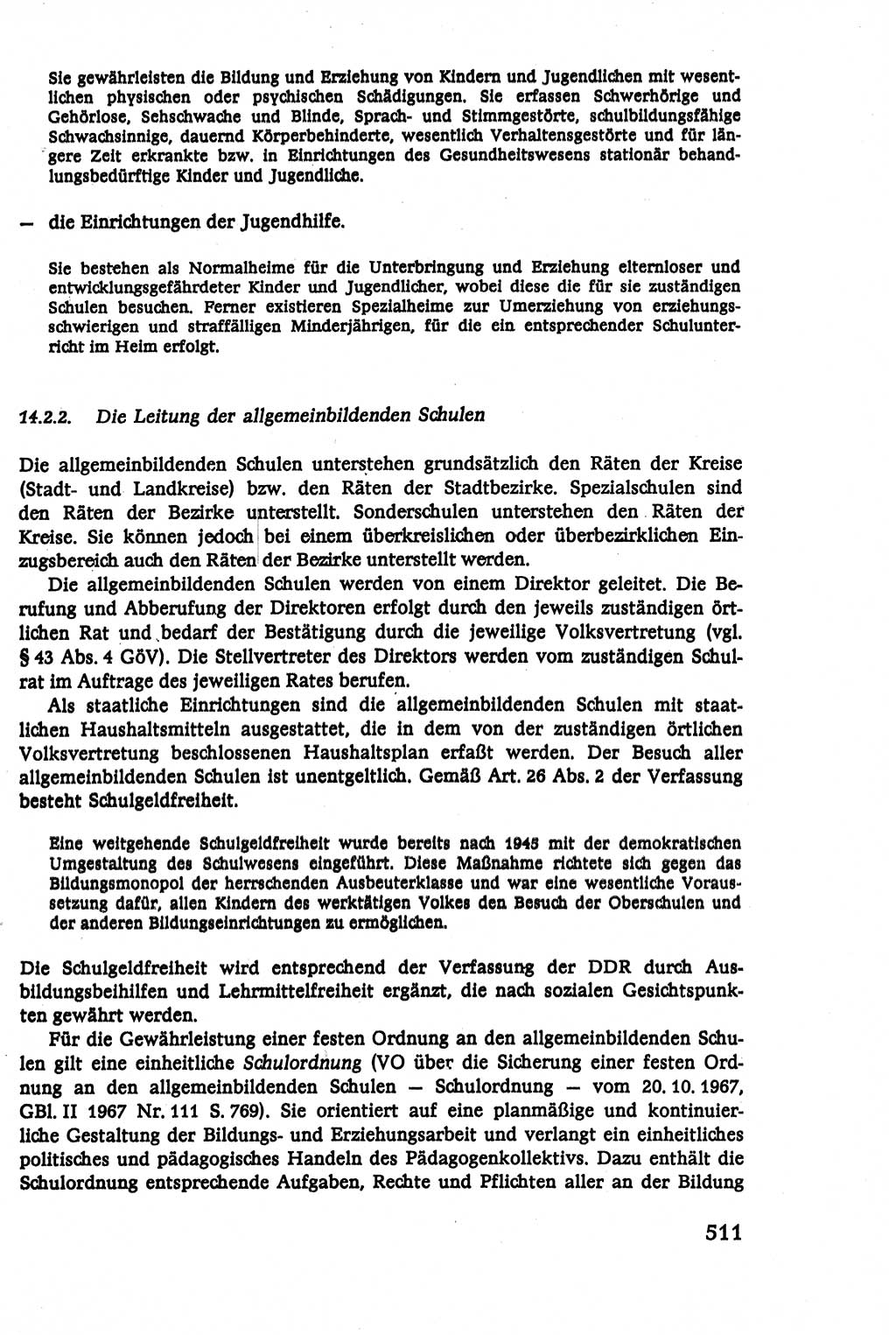Verwaltungsrecht [Deutsche Demokratische Republik (DDR)], Lehrbuch 1979, Seite 511 (Verw.-R. DDR Lb. 1979, S. 511)