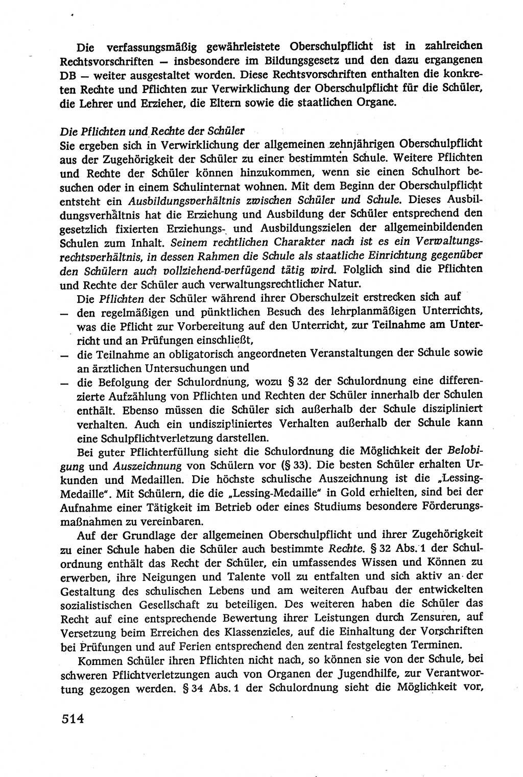 Verwaltungsrecht [Deutsche Demokratische Republik (DDR)], Lehrbuch 1979, Seite 514 (Verw.-R. DDR Lb. 1979, S. 514)
