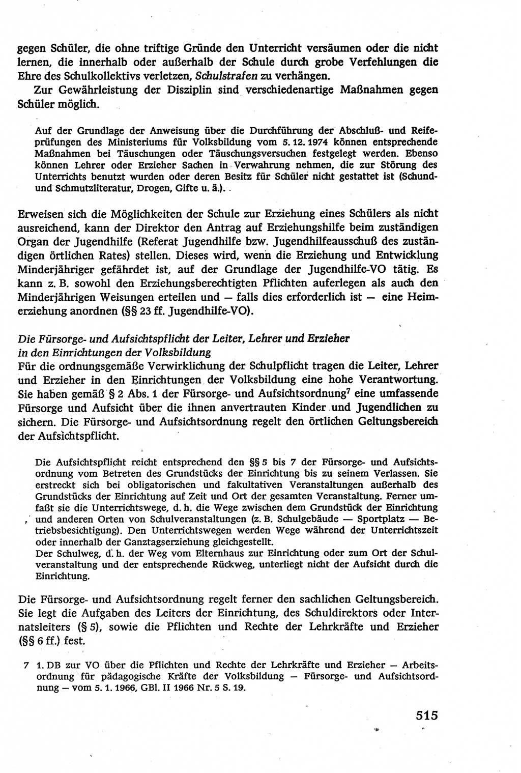 Verwaltungsrecht [Deutsche Demokratische Republik (DDR)], Lehrbuch 1979, Seite 515 (Verw.-R. DDR Lb. 1979, S. 515)