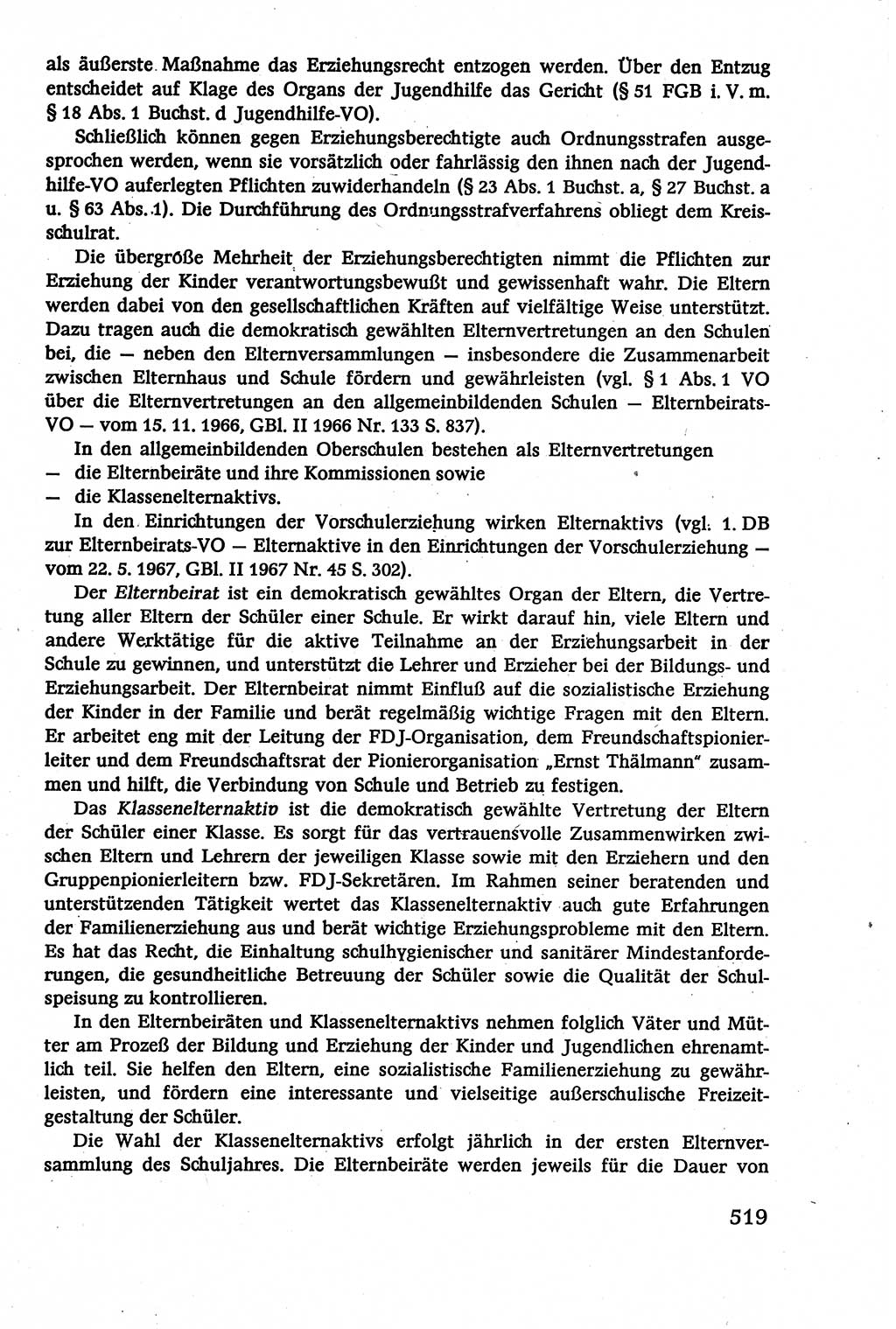 Verwaltungsrecht [Deutsche Demokratische Republik (DDR)], Lehrbuch 1979, Seite 519 (Verw.-R. DDR Lb. 1979, S. 519)