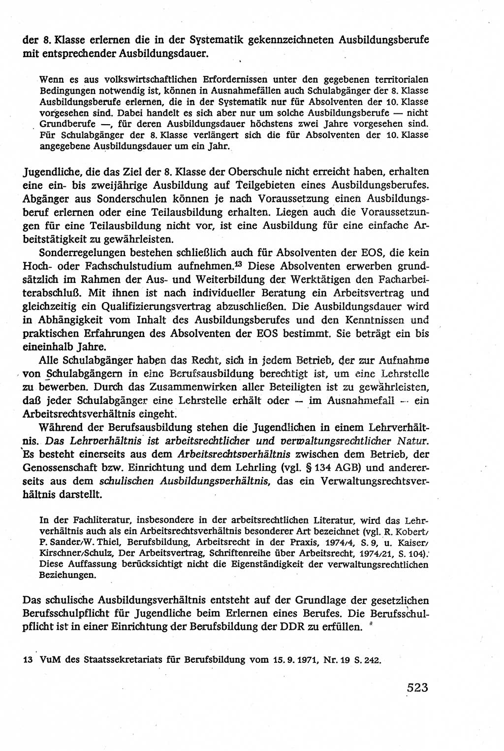 Verwaltungsrecht [Deutsche Demokratische Republik (DDR)], Lehrbuch 1979, Seite 523 (Verw.-R. DDR Lb. 1979, S. 523)