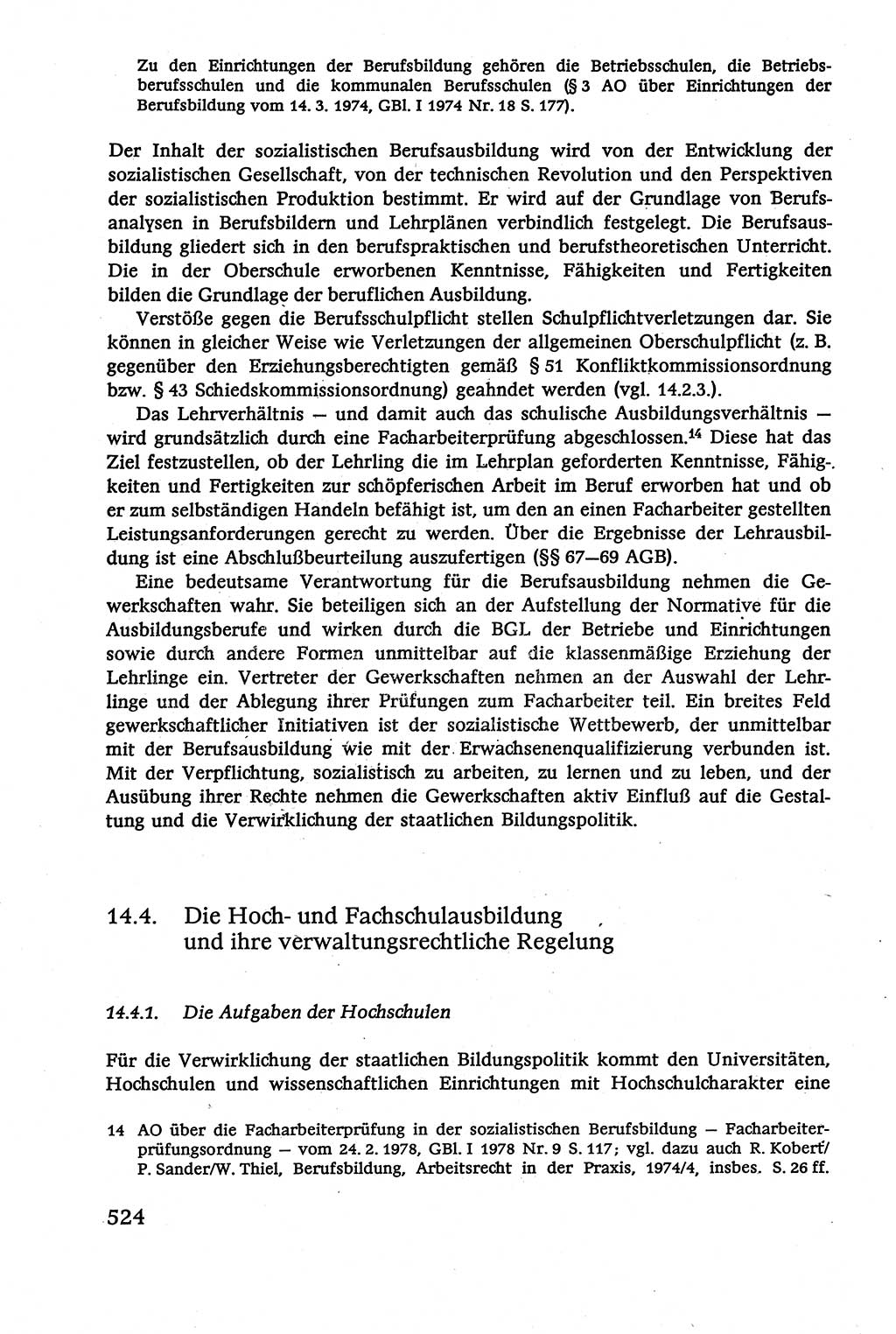 Verwaltungsrecht [Deutsche Demokratische Republik (DDR)], Lehrbuch 1979, Seite 524 (Verw.-R. DDR Lb. 1979, S. 524)