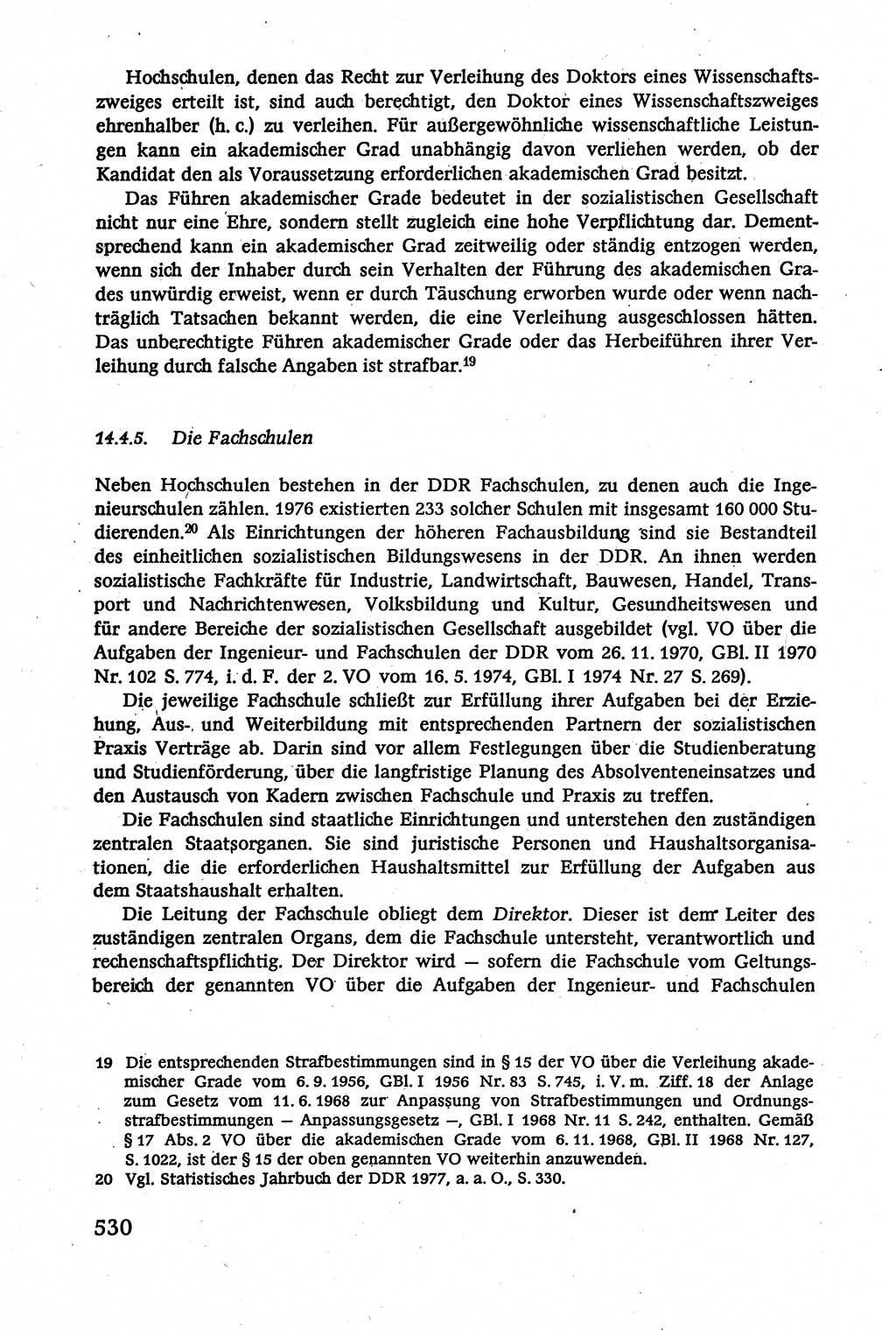 Verwaltungsrecht [Deutsche Demokratische Republik (DDR)], Lehrbuch 1979, Seite 530 (Verw.-R. DDR Lb. 1979, S. 530)