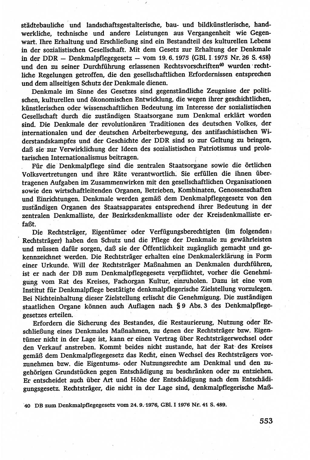 Verwaltungsrecht [Deutsche Demokratische Republik (DDR)], Lehrbuch 1979, Seite 553 (Verw.-R. DDR Lb. 1979, S. 553)