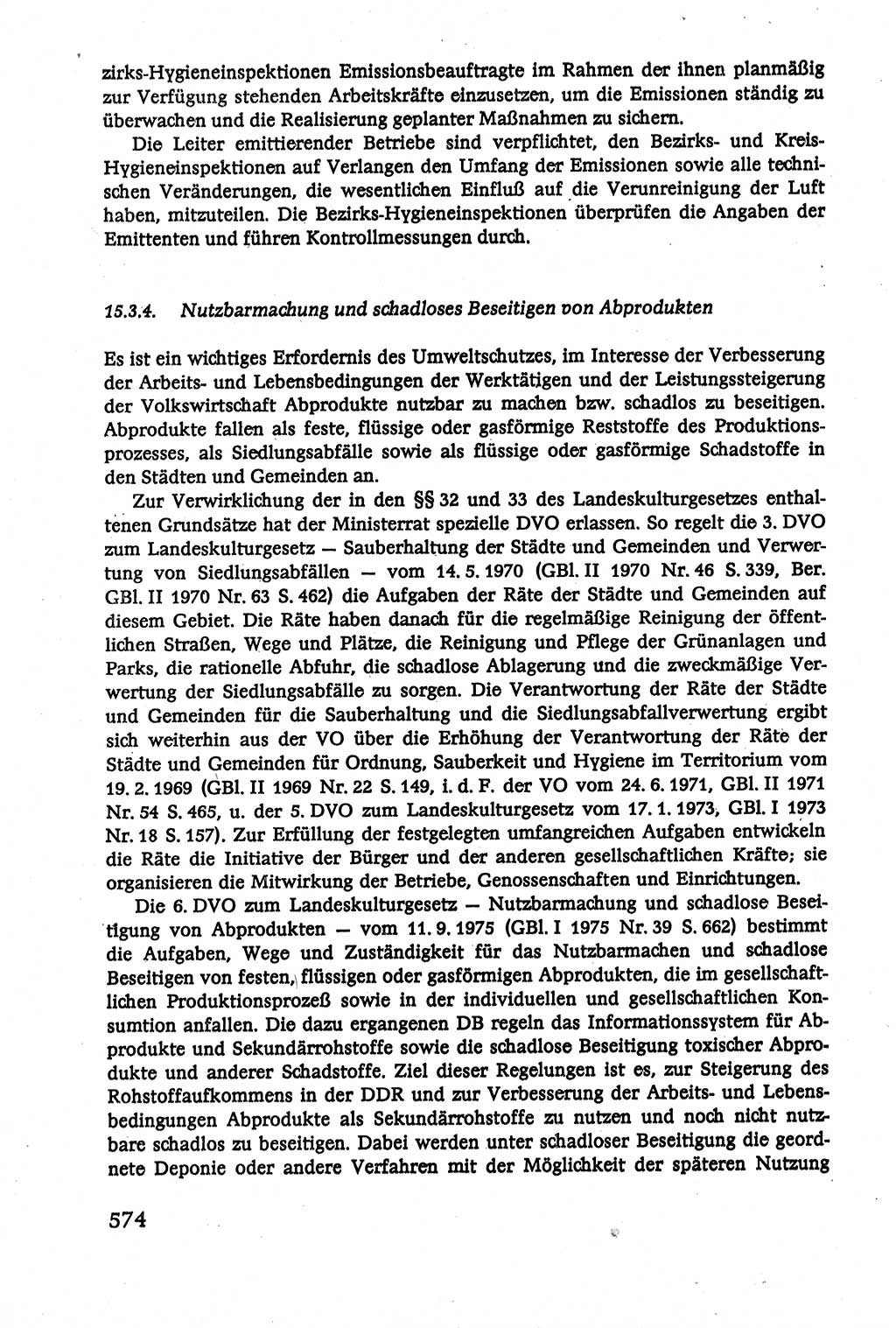 Verwaltungsrecht [Deutsche Demokratische Republik (DDR)], Lehrbuch 1979, Seite 574 (Verw.-R. DDR Lb. 1979, S. 574)