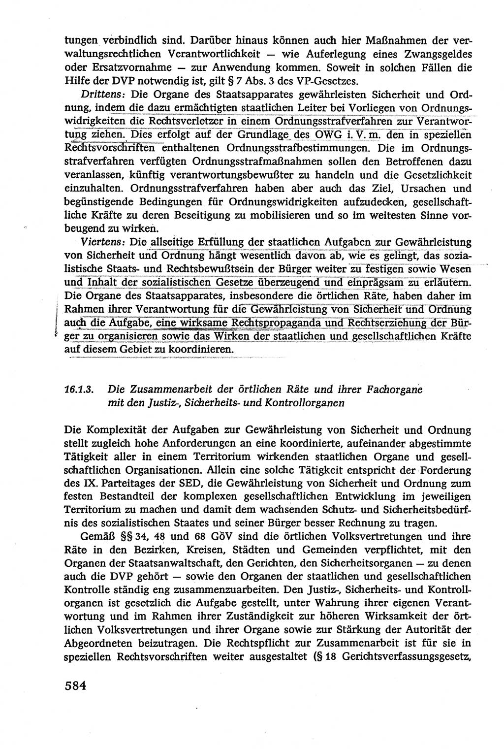 Verwaltungsrecht [Deutsche Demokratische Republik (DDR)], Lehrbuch 1979, Seite 584 (Verw.-R. DDR Lb. 1979, S. 584)