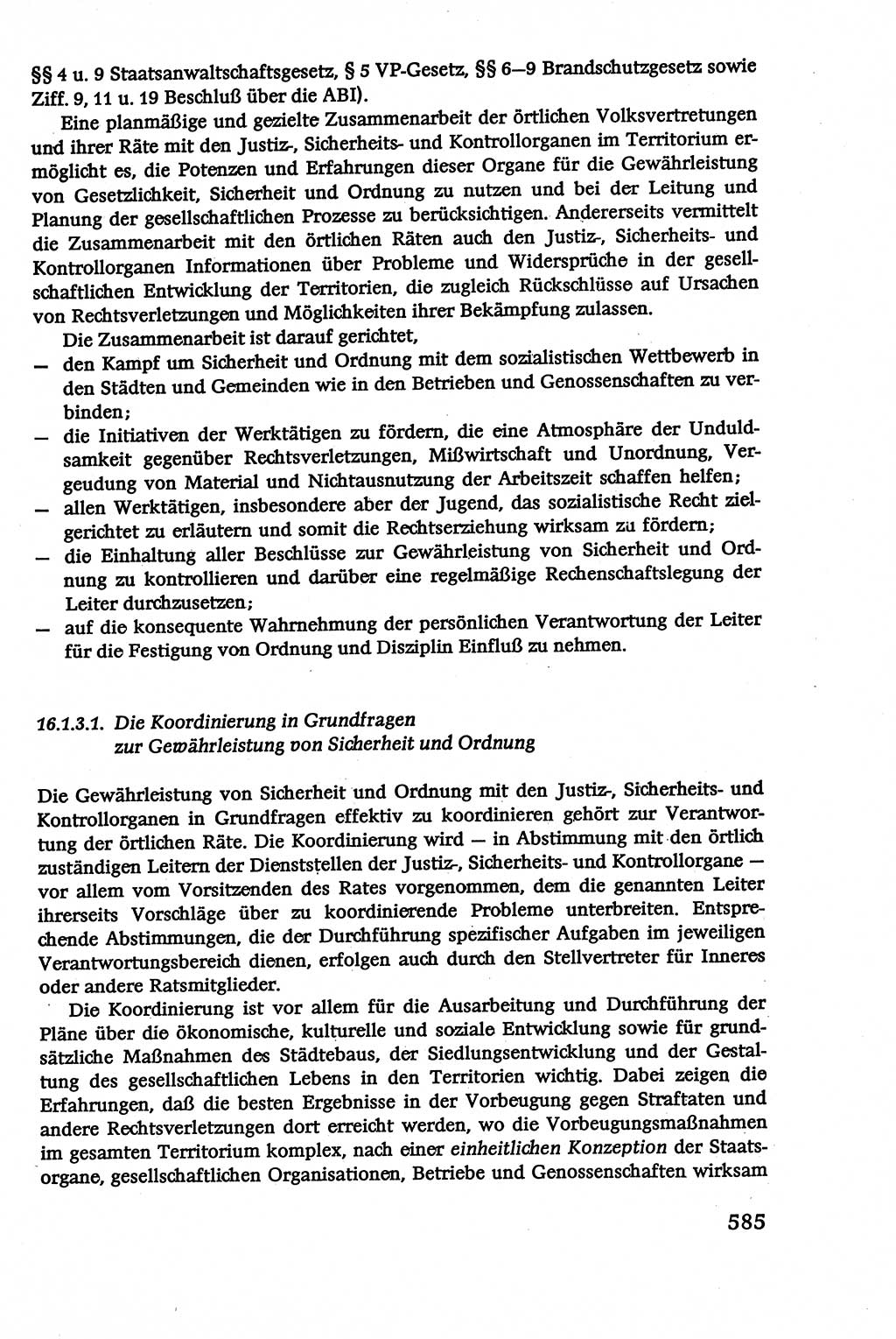 Verwaltungsrecht [Deutsche Demokratische Republik (DDR)], Lehrbuch 1979, Seite 585 (Verw.-R. DDR Lb. 1979, S. 585)