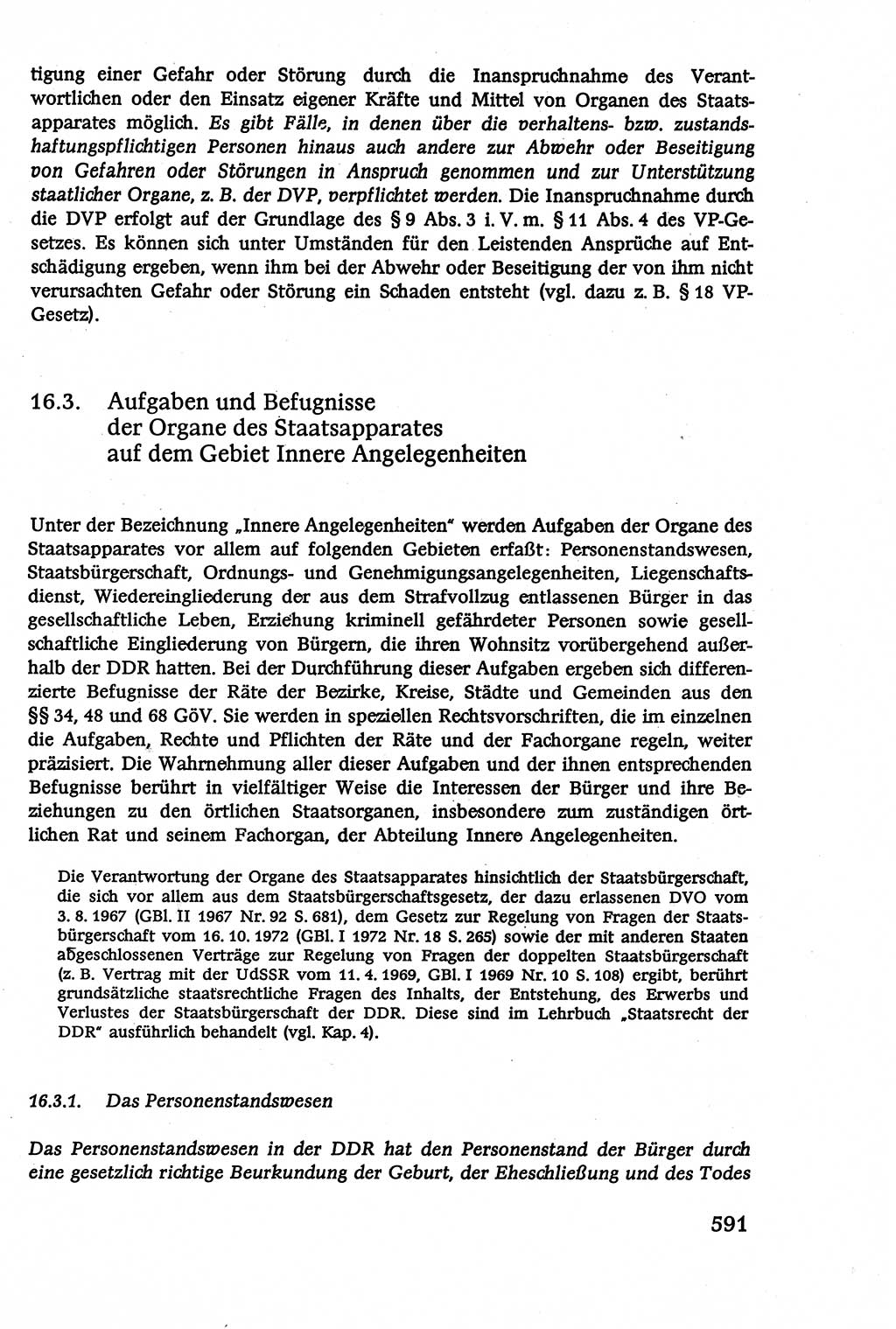 Verwaltungsrecht [Deutsche Demokratische Republik (DDR)], Lehrbuch 1979, Seite 591 (Verw.-R. DDR Lb. 1979, S. 591)