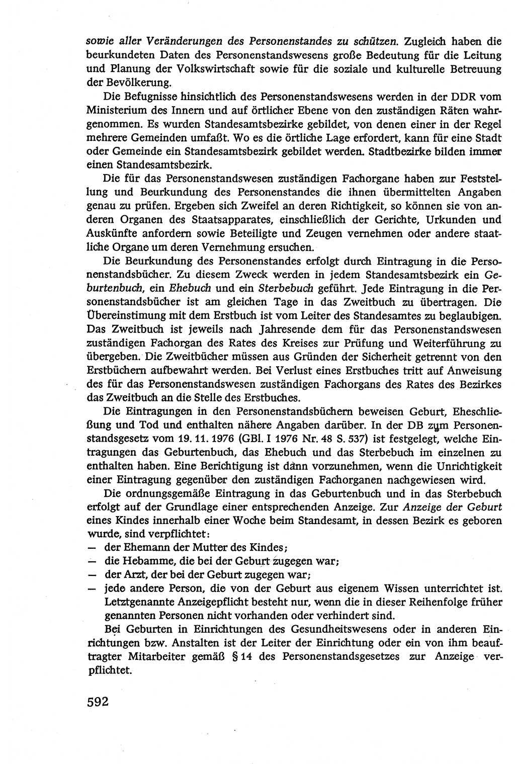 Verwaltungsrecht [Deutsche Demokratische Republik (DDR)], Lehrbuch 1979, Seite 592 (Verw.-R. DDR Lb. 1979, S. 592)