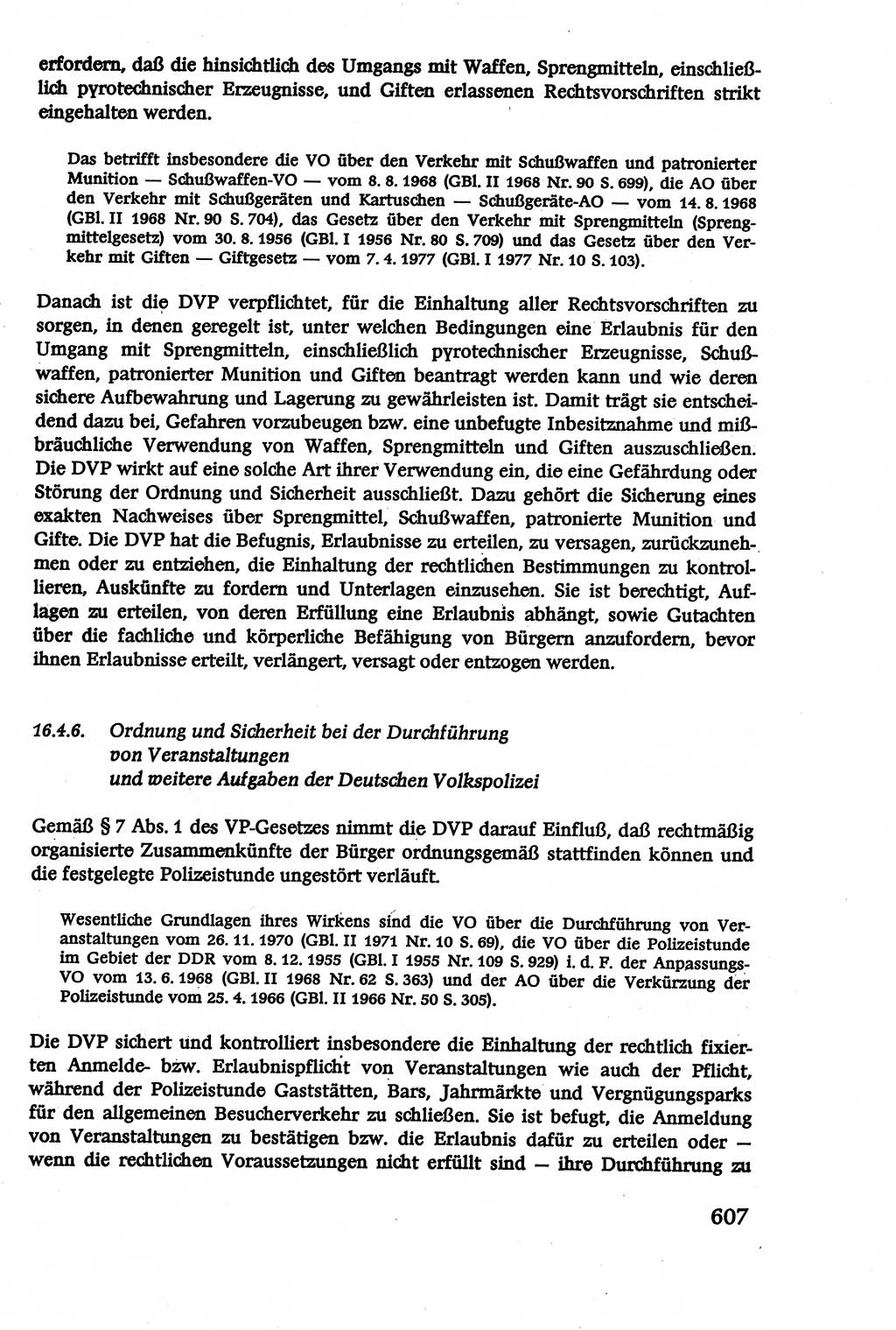 Verwaltungsrecht [Deutsche Demokratische Republik (DDR)], Lehrbuch 1979, Seite 607 (Verw.-R. DDR Lb. 1979, S. 607)