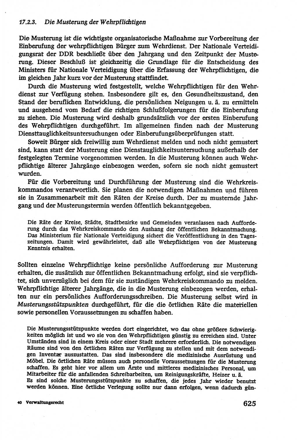 Verwaltungsrecht [Deutsche Demokratische Republik (DDR)], Lehrbuch 1979, Seite 625 (Verw.-R. DDR Lb. 1979, S. 625)