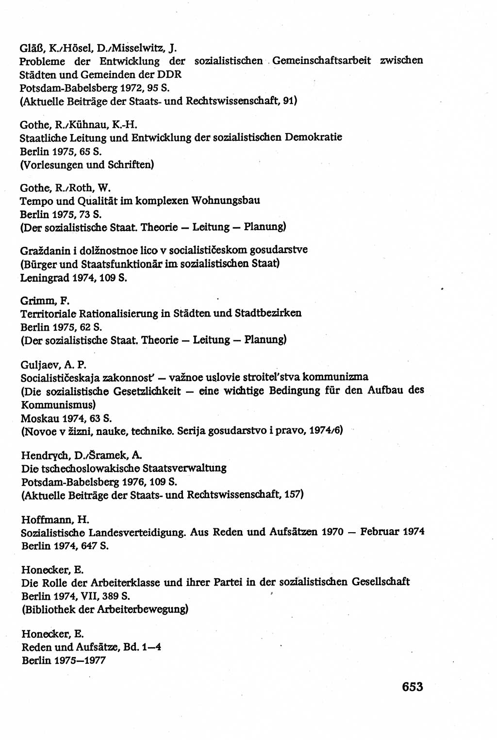 Verwaltungsrecht [Deutsche Demokratische Republik (DDR)], Lehrbuch 1979, Seite 653 (Verw.-R. DDR Lb. 1979, S. 653)