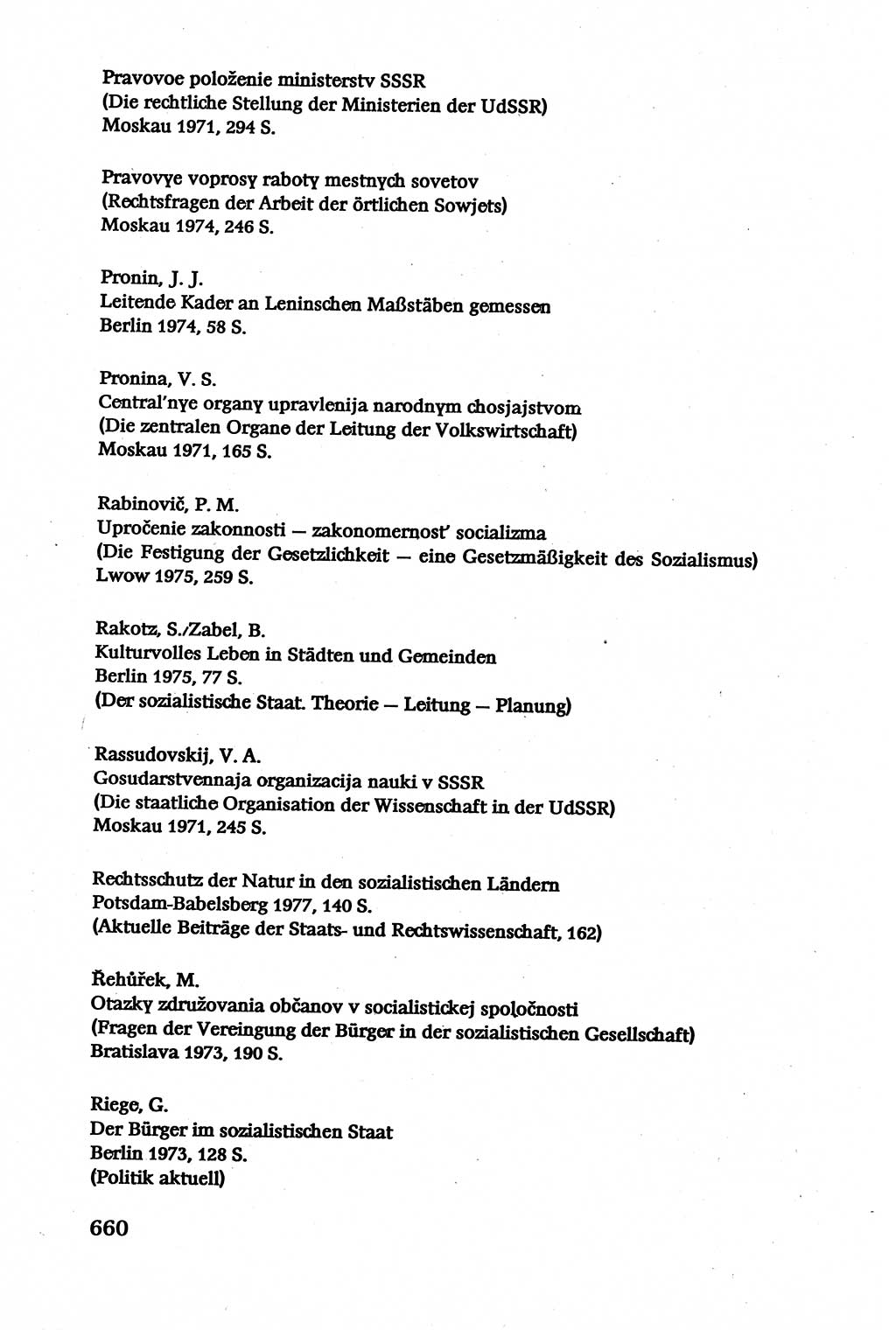 Verwaltungsrecht [Deutsche Demokratische Republik (DDR)], Lehrbuch 1979, Seite 660 (Verw.-R. DDR Lb. 1979, S. 660)