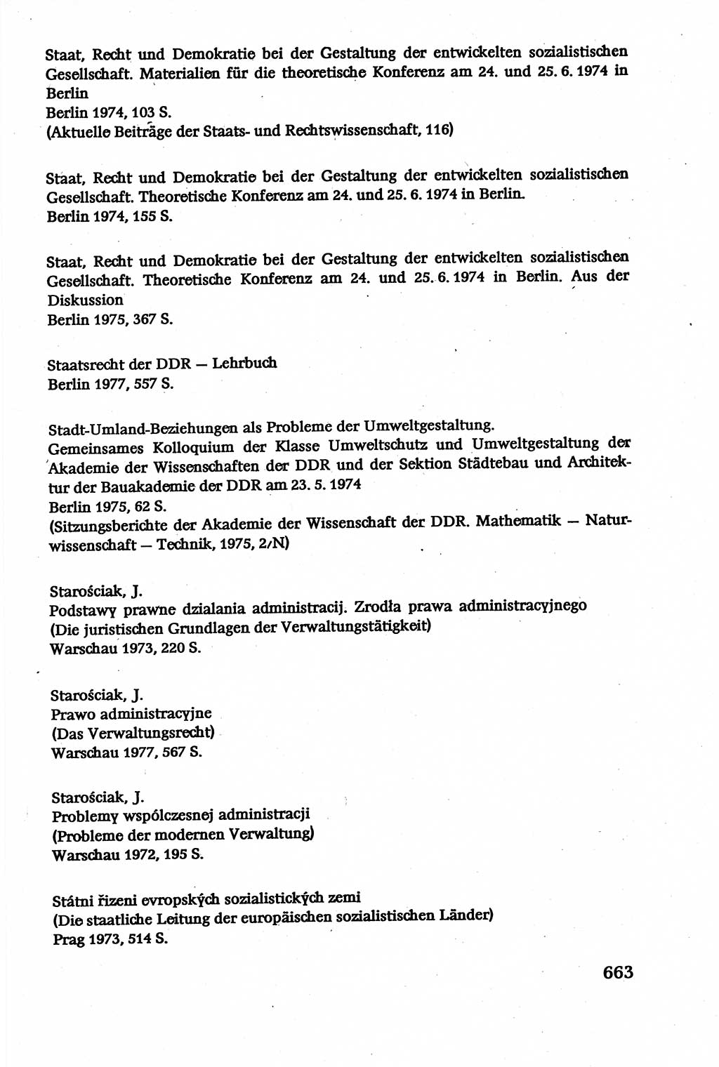 Verwaltungsrecht [Deutsche Demokratische Republik (DDR)], Lehrbuch 1979, Seite 663 (Verw.-R. DDR Lb. 1979, S. 663)