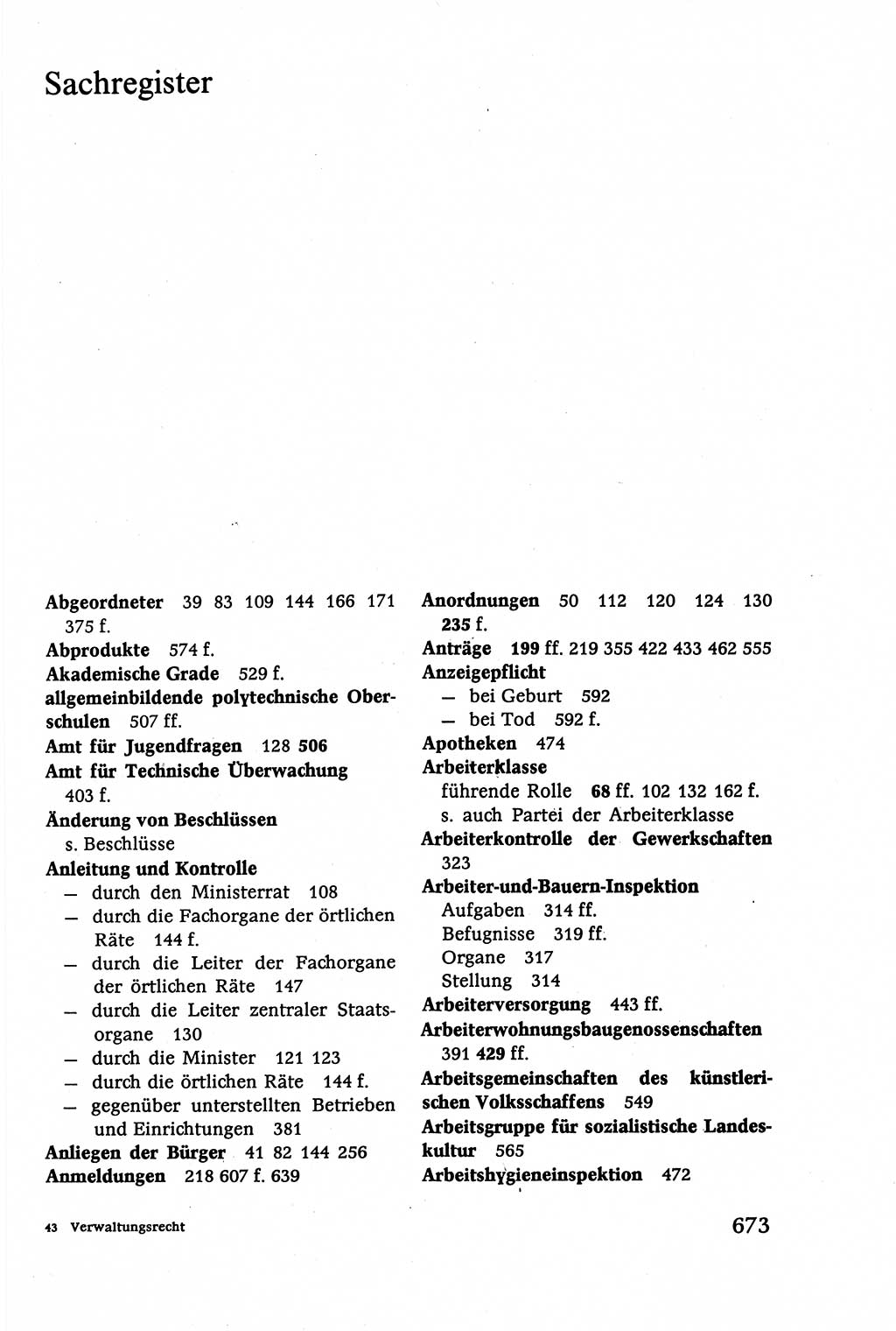 Verwaltungsrecht [Deutsche Demokratische Republik (DDR)], Lehrbuch 1979, Seite 673 (Verw.-R. DDR Lb. 1979, S. 673)