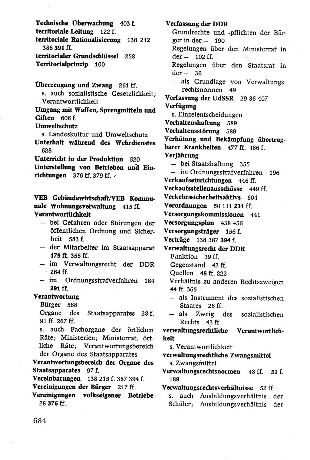 Verwaltungsrecht [Deutsche Demokratische Republik (DDR)], Lehrbuch 1979, Seite 684 (Verw.-R. DDR Lb. 1979, S. 684)
