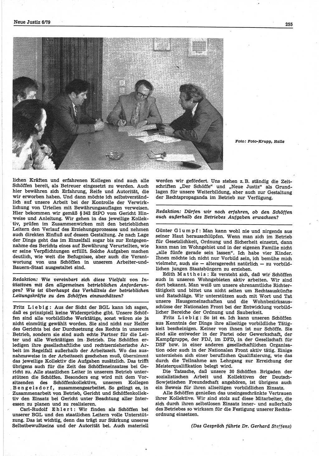 Neue Justiz (NJ), Zeitschrift für sozialistisches Recht und Gesetzlichkeit [Deutsche Demokratische Republik (DDR)], 33. Jahrgang 1979, Seite 255 (NJ DDR 1979, S. 255)