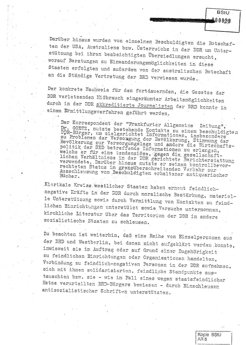 Jahresbericht der Hauptabteilung (HA) Ⅸ 1980, Analyse über die Entwicklung und die Wirksamkeit der politisch-operativen Arbeit der Linie Ⅸ in der Zeit vom 1. Januar 1980 bis 30. September 1980, Ministerium für Staatssicherheit (MfS) der Deutschen Demokratischen Republik (DDR), Hauptabteilung Ⅸ, Geheime Verschlußsache (GVS) 014-660/80, Berlin 1980, Seite 29 (Anal. MfS DDR HA Ⅸ GVS 014-660/80 1980, S. 29)