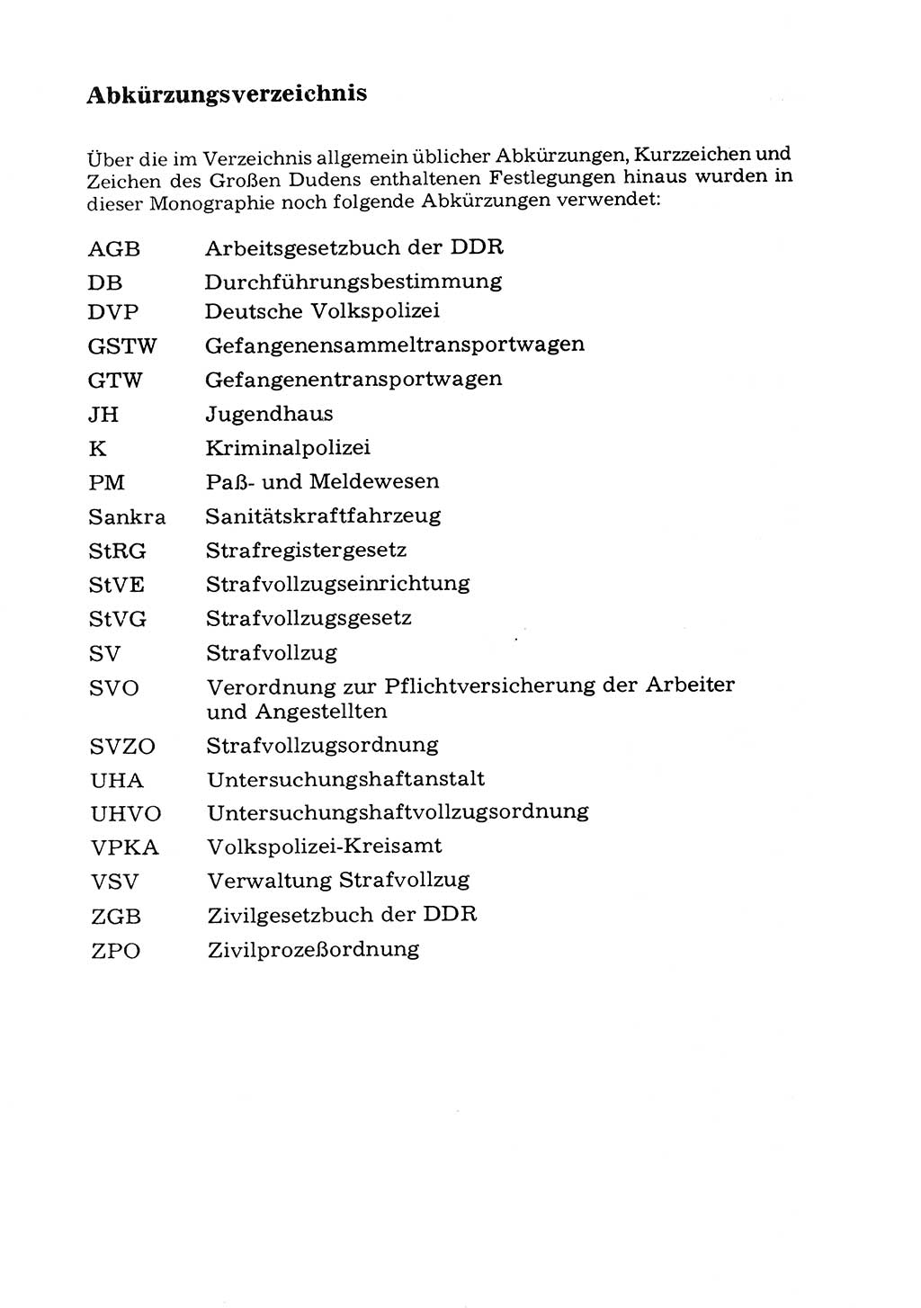 Verwaltungsmäßige Aufgaben beim Vollzug der Untersuchungshaft (U-Haft) sowie der Strafen mit Freiheitsentzug (SV) [Deutsche Demokratische Republik (DDR)] 1980, Seite 10 (Aufg. Vollz. U-Haft SV DDR 1980, S. 10)