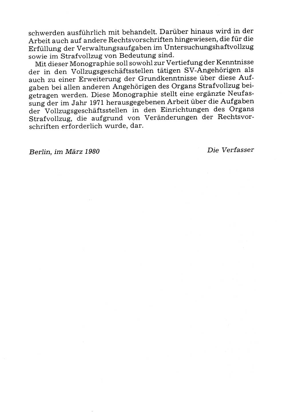 Verwaltungsmäßige Aufgaben beim Vollzug der Untersuchungshaft (U-Haft) sowie der Strafen mit Freiheitsentzug (SV) [Deutsche Demokratische Republik (DDR)] 1980, Seite 12 (Aufg. Vollz. U-Haft SV DDR 1980, S. 12)