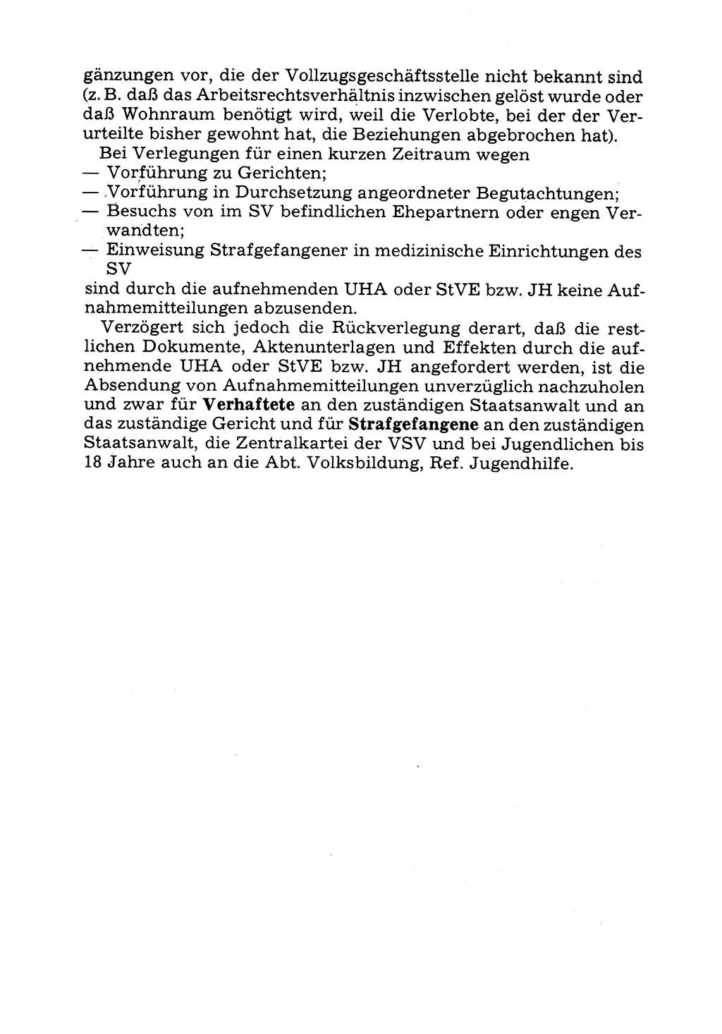 Verwaltungsmäßige Aufgaben beim Vollzug der Untersuchungshaft (U-Haft) sowie der Strafen mit Freiheitsentzug (SV) [Deutsche Demokratische Republik (DDR)] 1980, Seite 94 (Aufg. Vollz. U-Haft SV DDR 1980, S. 94)