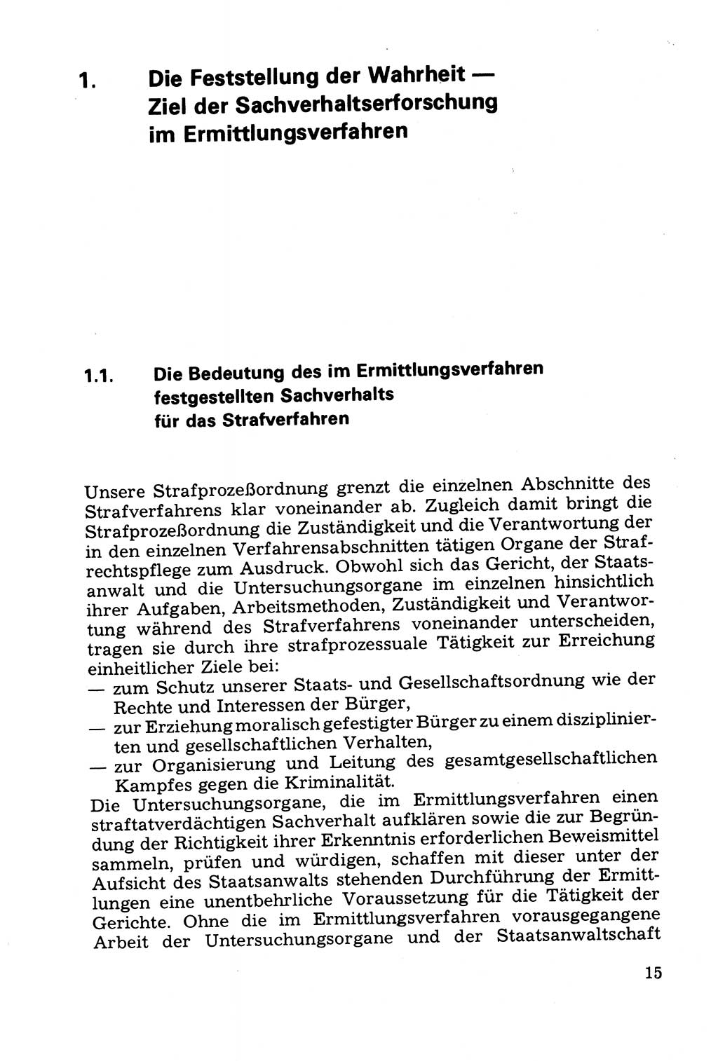 Grundfragen der Beweisführung im Ermittlungsverfahren [Deutsche Demokratische Republik (DDR)] 1980, Seite 15 (Bws.-Fhrg. EV DDR 1980, S. 15)