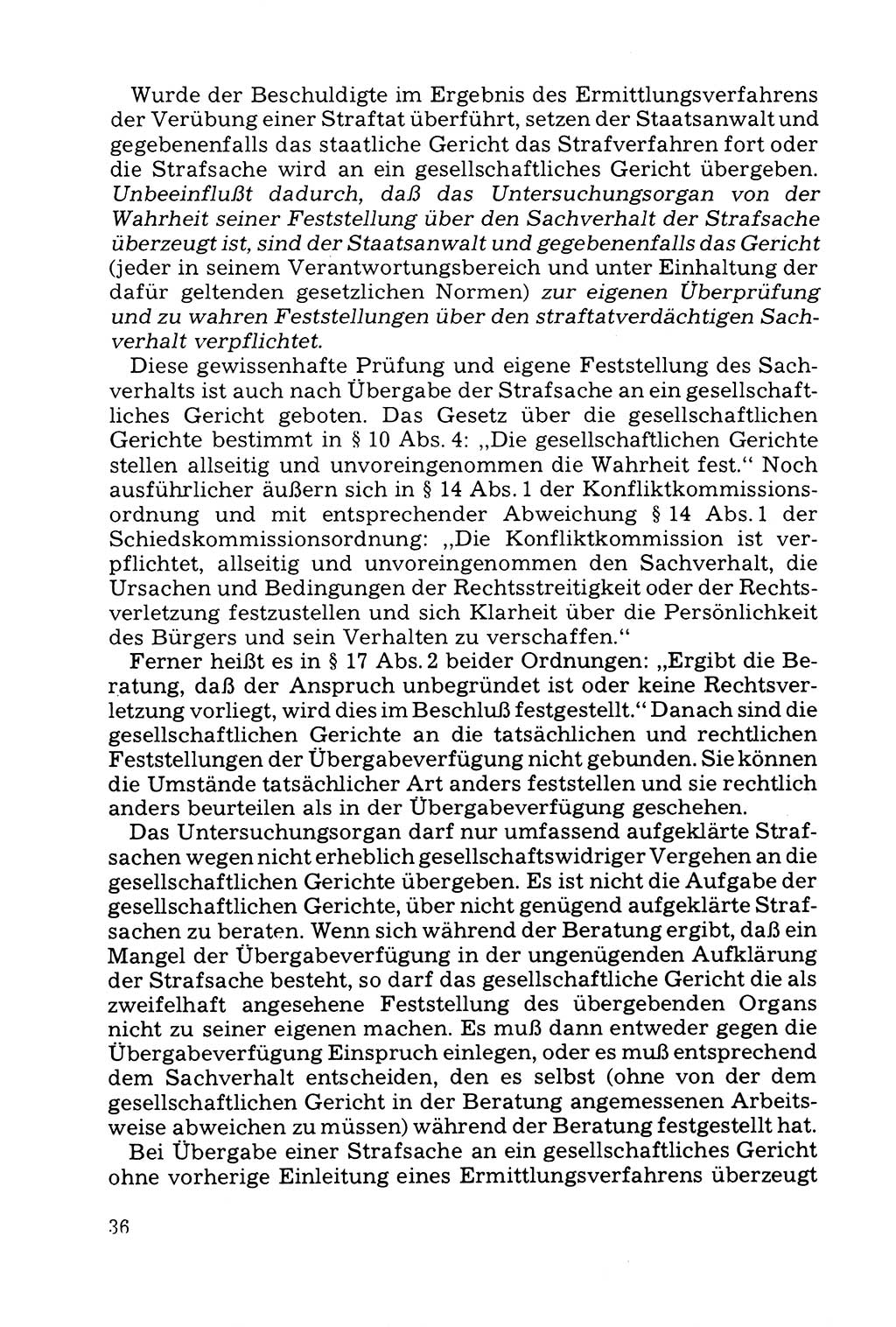 Grundfragen der Beweisführung im Ermittlungsverfahren [Deutsche Demokratische Republik (DDR)] 1980, Seite 36 (Bws.-Fhrg. EV DDR 1980, S. 36)