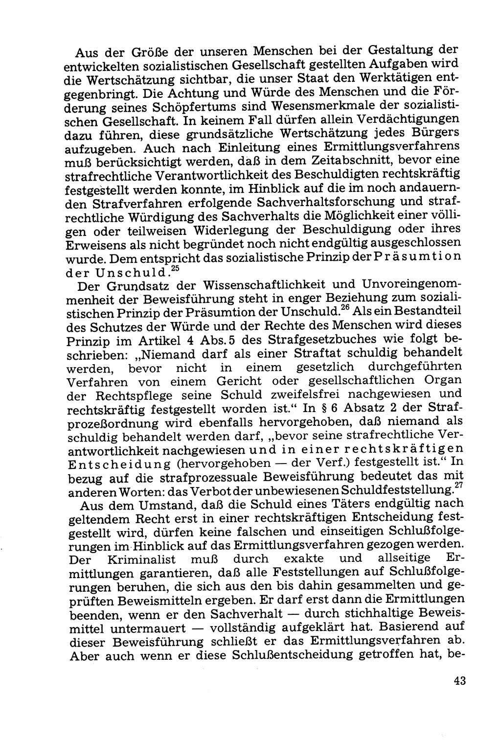 Grundfragen der Beweisführung im Ermittlungsverfahren [Deutsche Demokratische Republik (DDR)] 1980, Seite 43 (Bws.-Fhrg. EV DDR 1980, S. 43)