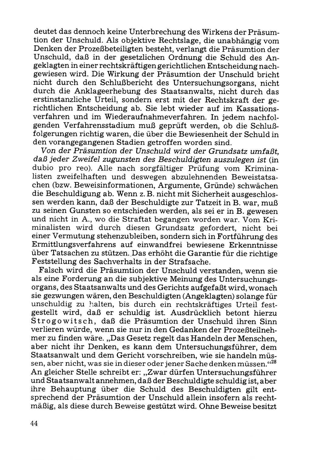 Grundfragen der Beweisführung im Ermittlungsverfahren [Deutsche Demokratische Republik (DDR)] 1980, Seite 44 (Bws.-Fhrg. EV DDR 1980, S. 44)