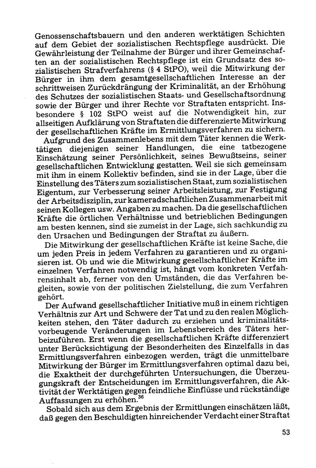 Grundfragen der Beweisführung im Ermittlungsverfahren [Deutsche Demokratische Republik (DDR)] 1980, Seite 53 (Bws.-Fhrg. EV DDR 1980, S. 53)