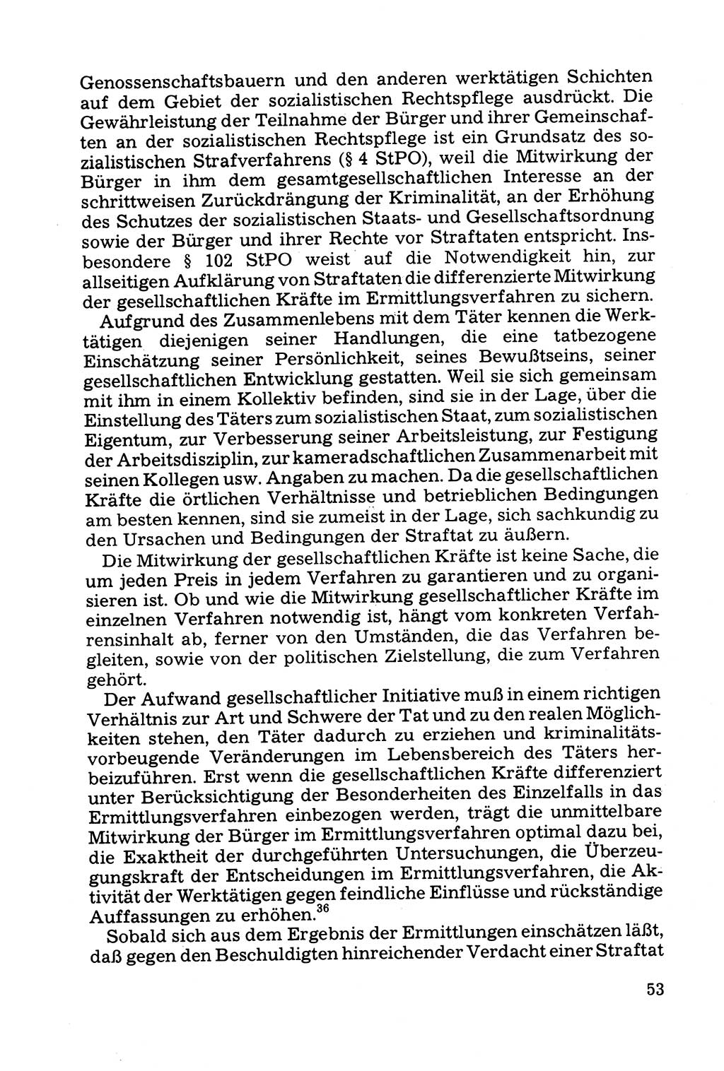 Grundfragen der Beweisführung im Ermittlungsverfahren [Deutsche Demokratische Republik (DDR)] 1980, Seite 53 (Bws.-Fhrg. EV DDR 1980, S. 53)