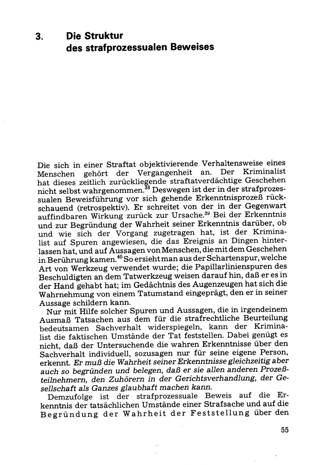 Grundfragen der Beweisführung im Ermittlungsverfahren [Deutsche Demokratische Republik (DDR)] 1980, Seite 55 (Bws.-Fhrg. EV DDR 1980, S. 55)