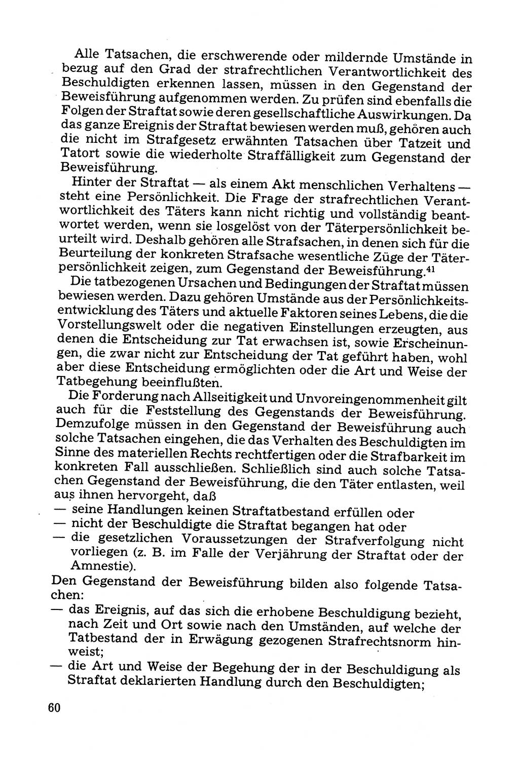 Grundfragen der Beweisführung im Ermittlungsverfahren [Deutsche Demokratische Republik (DDR)] 1980, Seite 60 (Bws.-Fhrg. EV DDR 1980, S. 60)