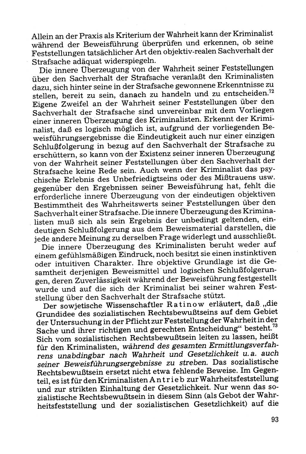 Grundfragen der Beweisführung im Ermittlungsverfahren [Deutsche Demokratische Republik (DDR)] 1980, Seite 93 (Bws.-Fhrg. EV DDR 1980, S. 93)