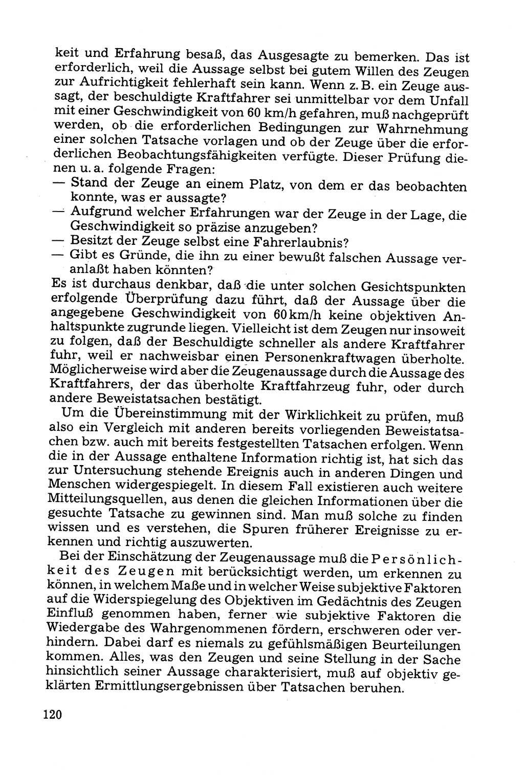 Grundfragen der Beweisführung im Ermittlungsverfahren [Deutsche Demokratische Republik (DDR)] 1980, Seite 120 (Bws.-Fhrg. EV DDR 1980, S. 120)